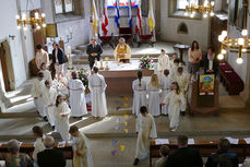 Feier der 1. Heiligen Kommunion in Sankt Crescentius (Foto: Karl-Franz Thiede)